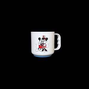 Daiso Korea Mickey & Minnie Mouse White Plastic Cup